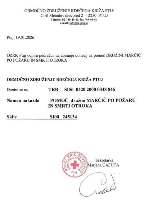 POZIV ZA POMOČ DRUŽINI MARČIČ IZ DRAŽENCEV